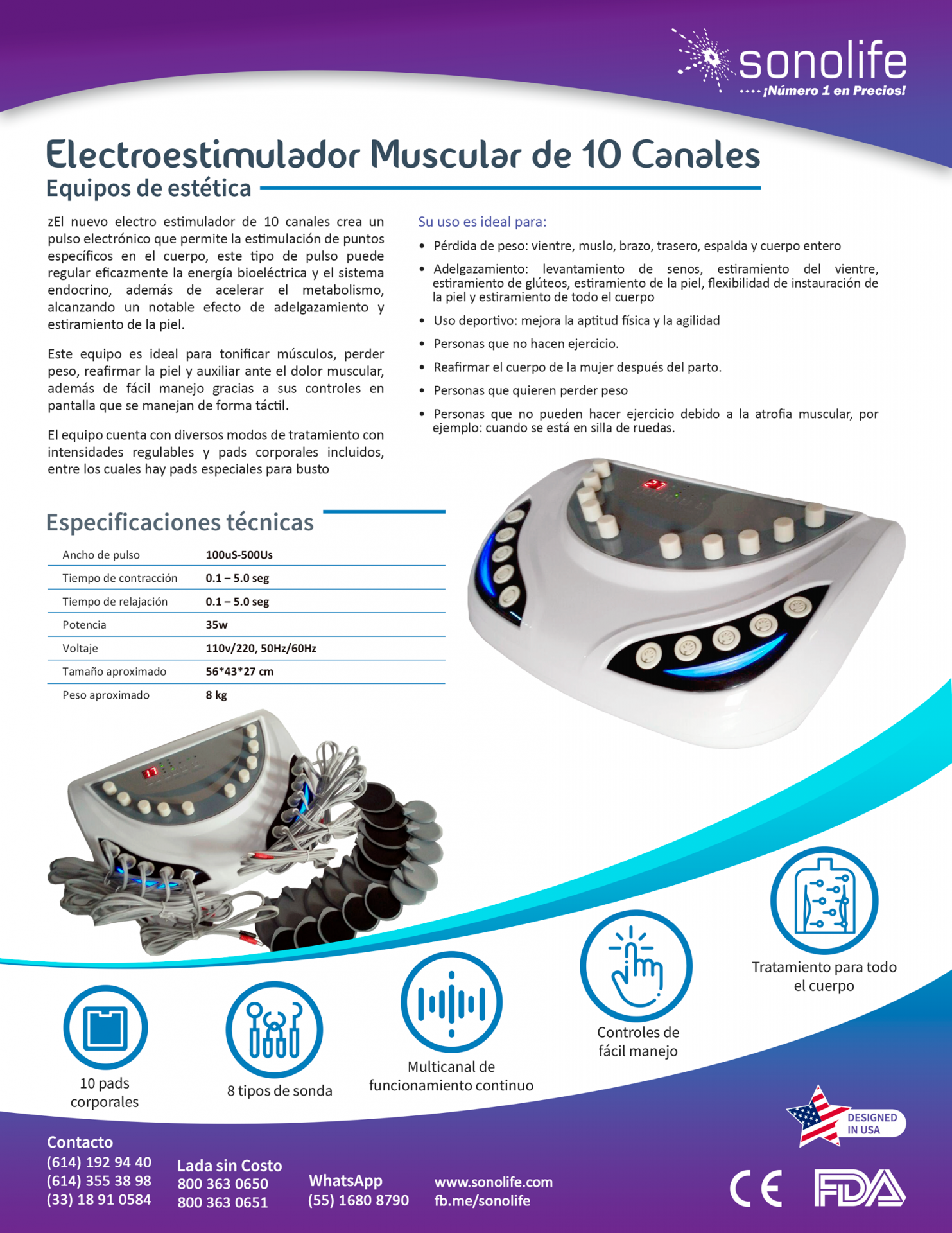 Elementos esenciales de un electroestimulador y de su aplicación